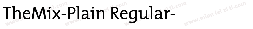 TheMix-Plain Regular字体转换